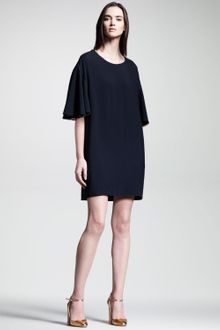 Chloé Cady Flutter-Sleeve Dress - Lyst