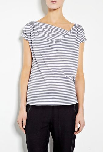 Farhi By Nicole Farhi Cotton Stripe Top - Lyst