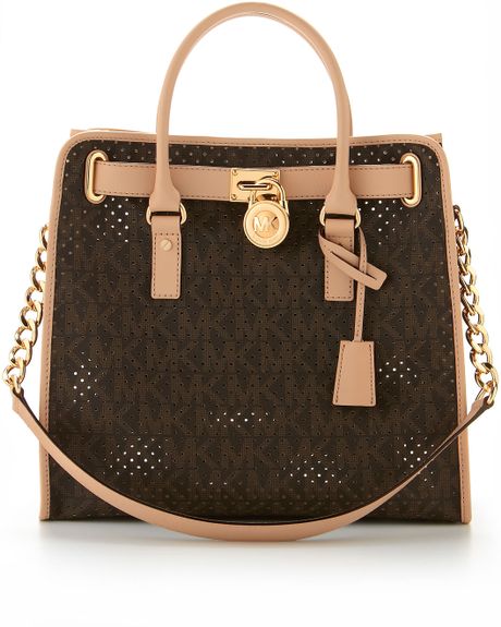 michael kors hamilton large logo tote