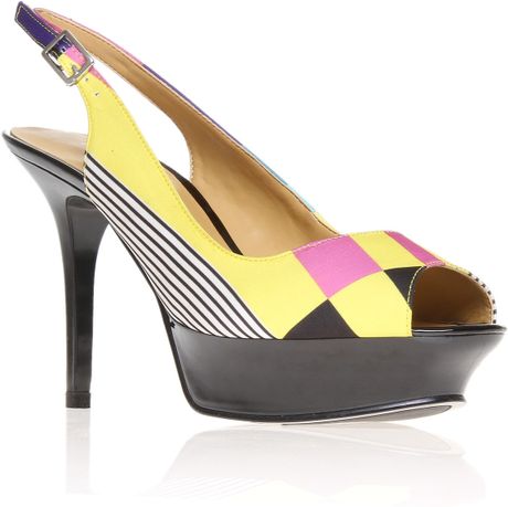 Nine West Just Smile Slingbacks in Multicolor (blackother) | Lyst