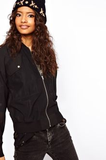 ASOS Collection Asos Bomber Jacket in Layered Mesh - Lyst
