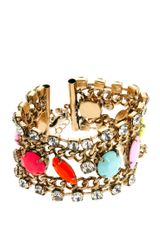 Asos Colour Stone Chain Bracelet