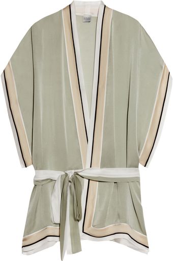Carine Gilson Silk Crepe De Chine Kimono - Lyst