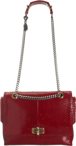 Lanvin Python Happy Medium Shoulder Bag - Lyst