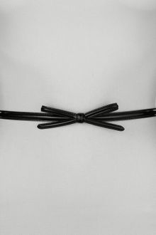 Prada Vernice Bow Belt - Lyst