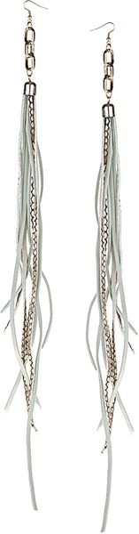 Topshop Shredded Tassel Earrings - Lyst