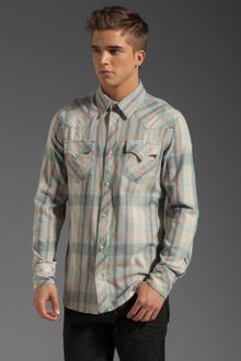 True Religion Light Plaid Flannel Shirt - Lyst