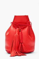 Wendy Nichol Red Tassled Leather Bullet Bag