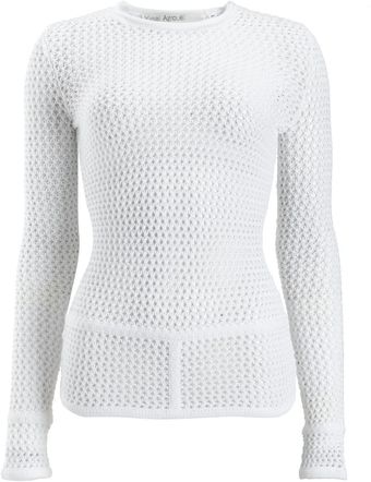 Yigal Azrouel Optic Mesh Knit Top - Lyst