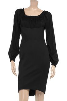 Zac Posen Crepe and Stretch-Twill Dress - Lyst