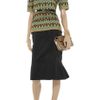 Zac Posen Silk Satin Pencil Skirt in Black - Lyst