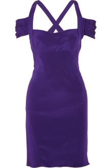 Zac Posen Cut-Out-Shoulder Silk Dress - Lyst