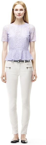 Club Monaco Ori Peplum Top - Lyst