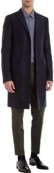 Jil Sander Three Button Overcoat - Lyst