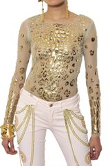 Manish Arora Resin Appliqué Techno Net Top