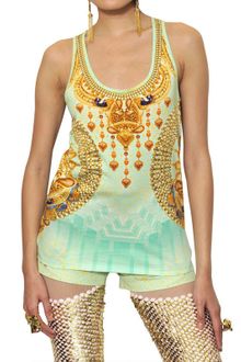 Manish Arora Printed Cotton Jersey Tank Top - Lyst