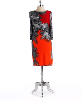 Muse Three-Quarter Sleeve Printed Dress - Lyst