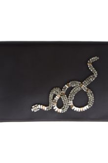 Roberto Cavalli Snake Clutch Bag - Lyst