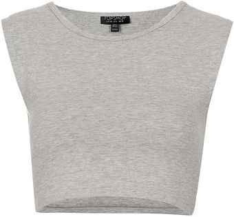 Topshop Basic Sleeveless Crop Top - Lyst