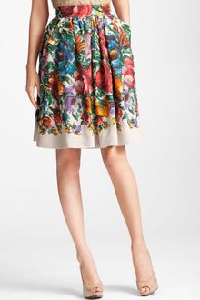 Dolce & Gabbana Flower Print Skirt - Lyst