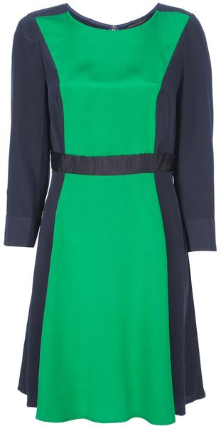 Marc By Marc Jacobs Colour Block Silk Dress - Lyst
