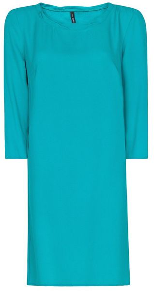 Mango Pleated Collar Dress - Lyst