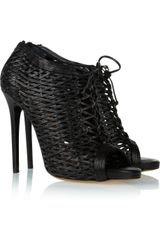 Tabitha Simmons Faiza Woven Leather Ankle Boots