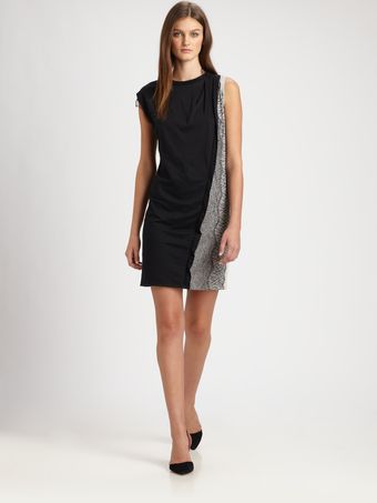 3.1 Phillip Lim Lace Trimmed Knit Dress - Lyst