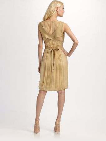 Alberta Ferretti Combination Crossback Chiffon Dress - Lyst