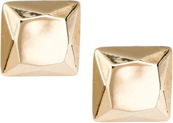 Asos Faceted Square Stud Earrings - Lyst