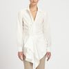 Donna Karan New York Paper Cotton Draped Tunic in White - Lyst