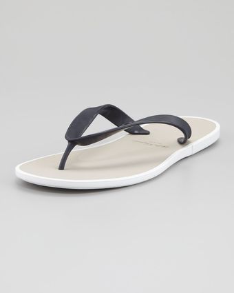 Ferragamo Gym Rubber Thong Sandal Blu - Lyst