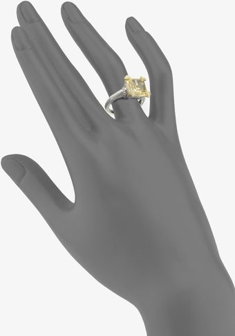 Judith Ripka Crystal Sterling Silver Ring - Lyst
