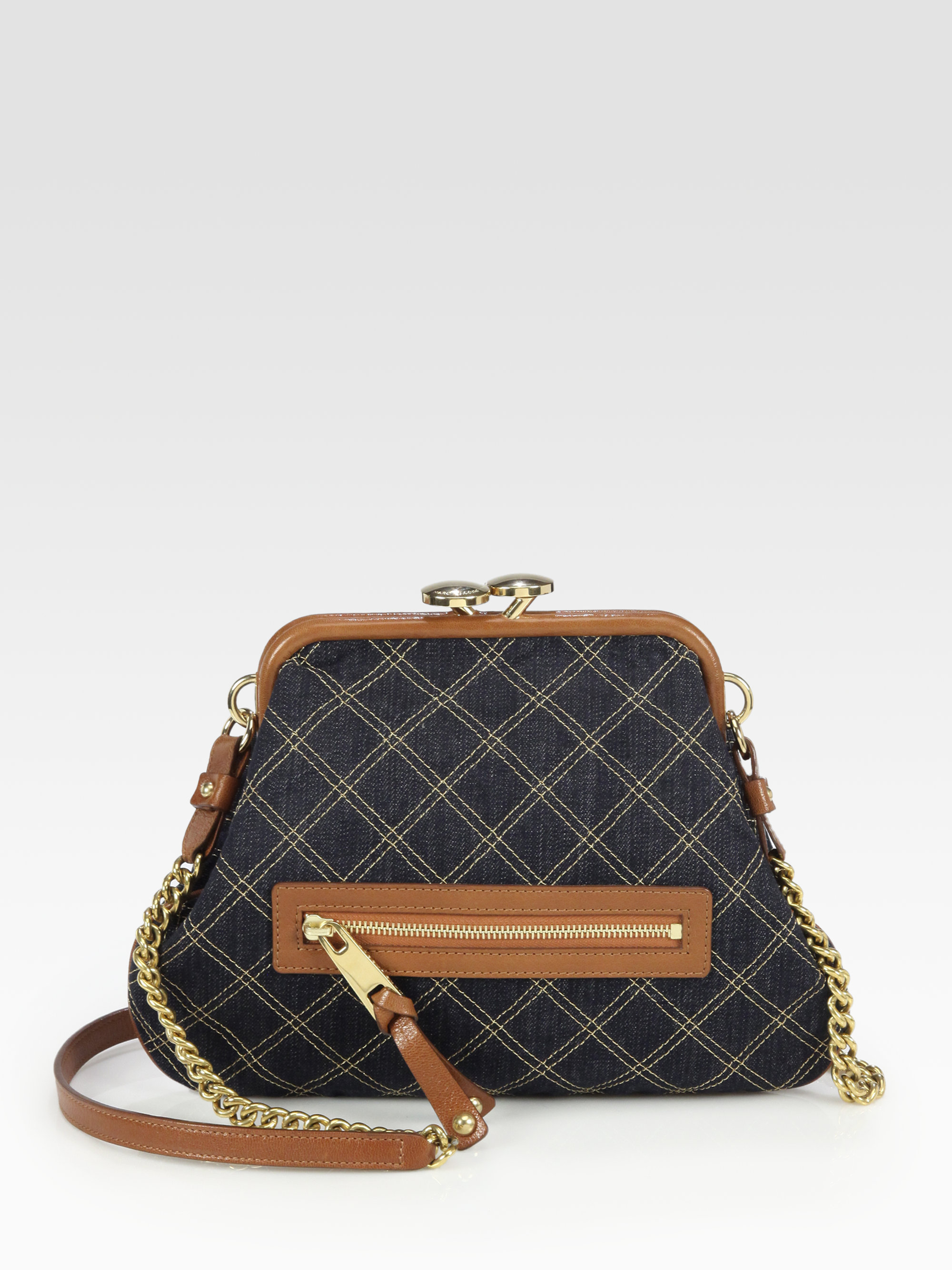 Marc Jacobs Quilted Denim Crossbody in Blue (denim)