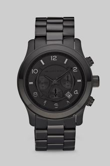 Michael Kors Blackonblack Stainless Steel Chronograph Watch - Lyst