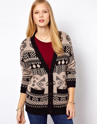 NW3 By Hobbs Nw3 Chunky Intarsia Coatigan - Lyst