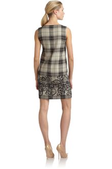 Philosophy di Alberta Ferretti Printed Wool Sleeveless Shift Dress - Lyst