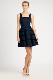RED Valentino Striped Aline Dress - Lyst