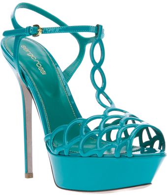 Sergio Rossi Cutout Stiletto Sandal - Lyst