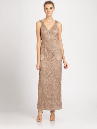 Sue Wong Embroidered Gown - Lyst
