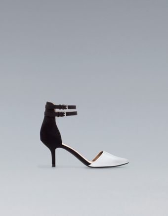 Zara Vamp Shoe with Ankle Straps - Lyst