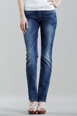 7 For All Mankind Kimmie Worn Whiskered Straightleg Jeans