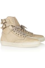 Burberry Shoes & Accessories Hightop Leather Sneakers