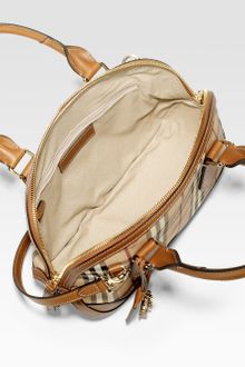 Burberry Orchard Small Mixedmedia Haymarket Bowling Bag - Lyst