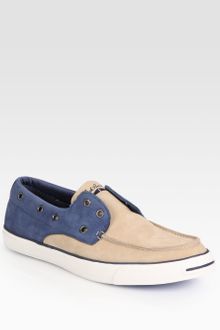Converse Jack Purcell Twotone Laceless Boat Shoes - Lyst