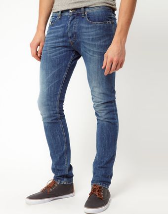 Diesel Jeans Tepphar Skinny Fit Light Wash - Lyst