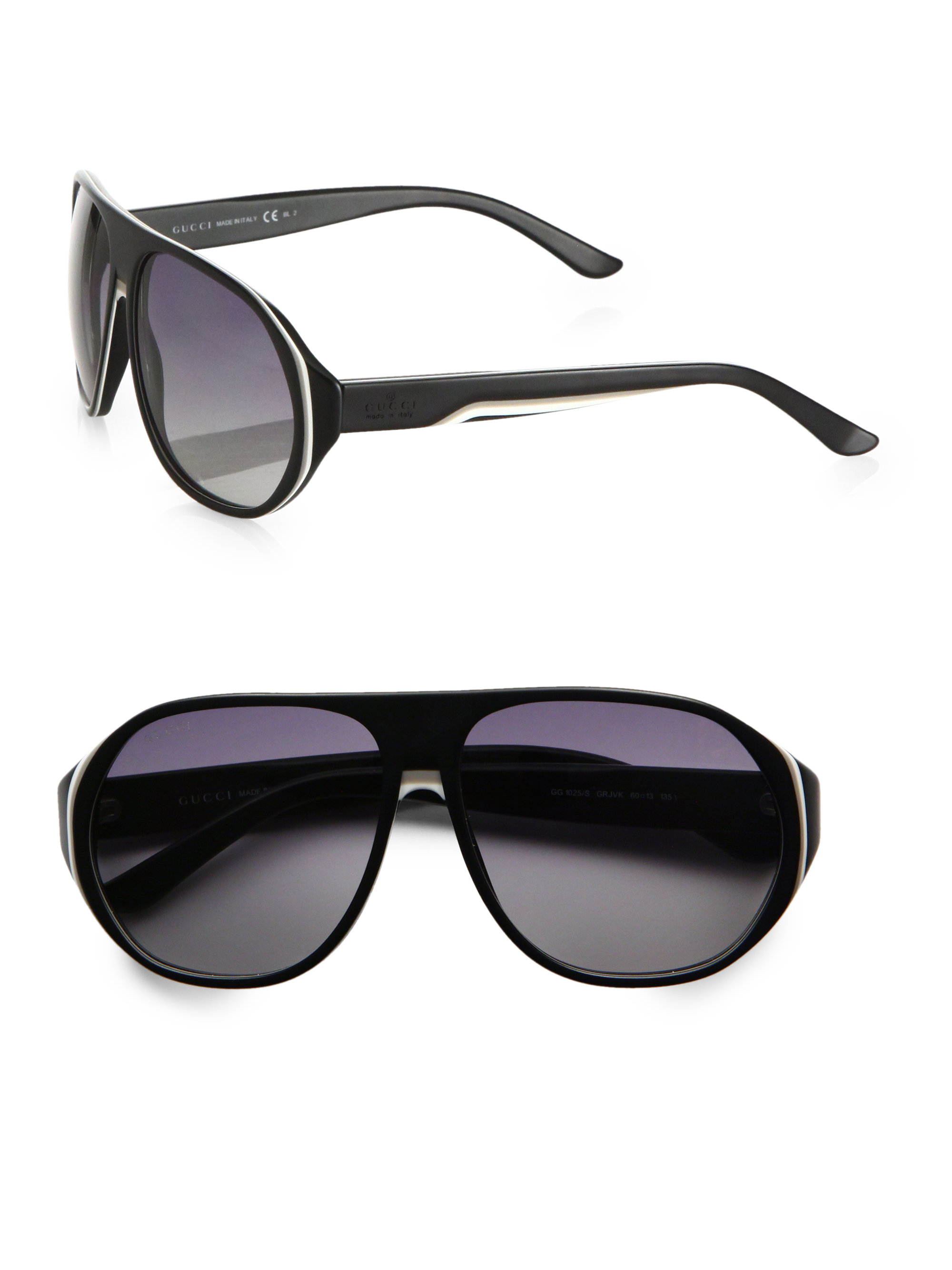Gucci Oversized Plastic Sunglasses in Black for Men | Lyst