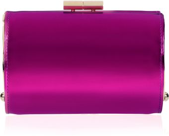 Jimmy Choo Mini Tube Mirroredleather Clutch - Lyst
