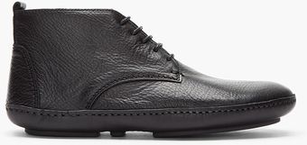 Lanvin Black Calfskin Julian Desert Boots - Lyst