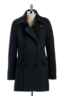 Marc New York Double Breasted Wool Coat - Lyst